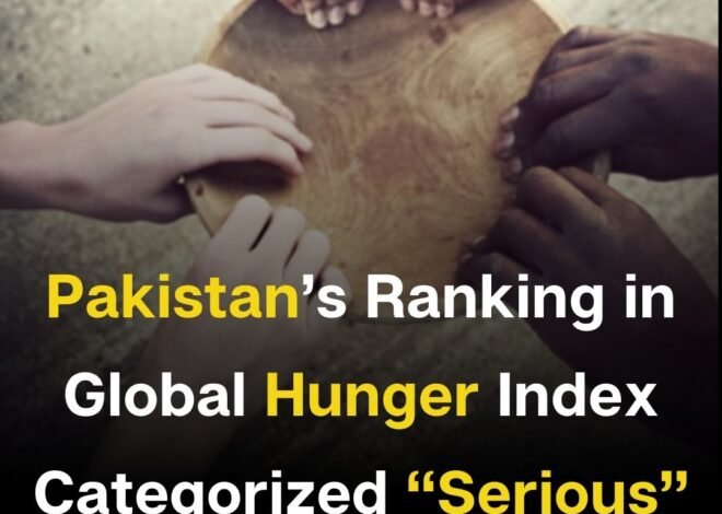 Pakistan’s Ranking in Global Hunger Index Categorized “Serious”