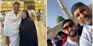 Waqar Younis performs Umrah with family