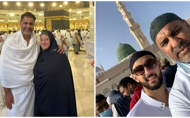 Waqar Younis performs Umrah with family