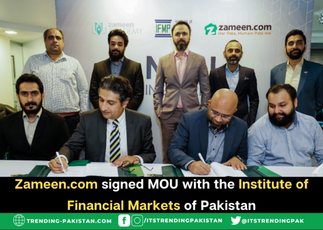 Zameen.com signed MOU with the Institute of Financial Markets of Pakistan