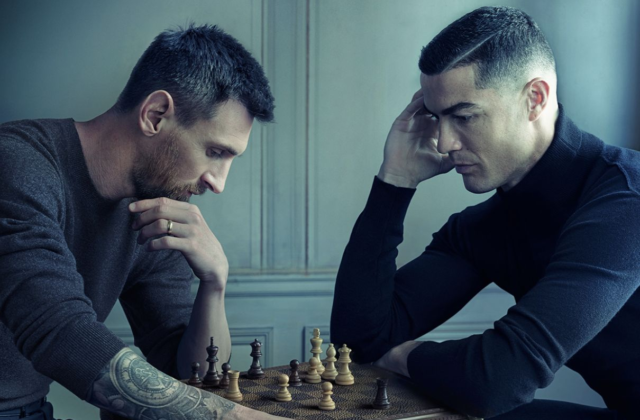 Internet blows up after Messi-Ronaldo poses over a Chessboard in a paid partnership ahead of World Cup 2022