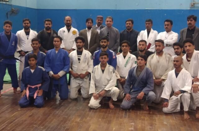 Federal Minister for IPC Ehsan Ur Rahman Mazari visited the National JuJitsu Training Camp