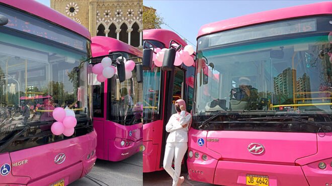 Sindh Launches “Pink Peoples Bus” for Women’s Safety