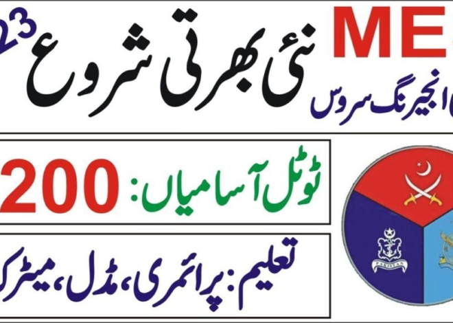 New Government Job: MES Announce New Jobs 2023