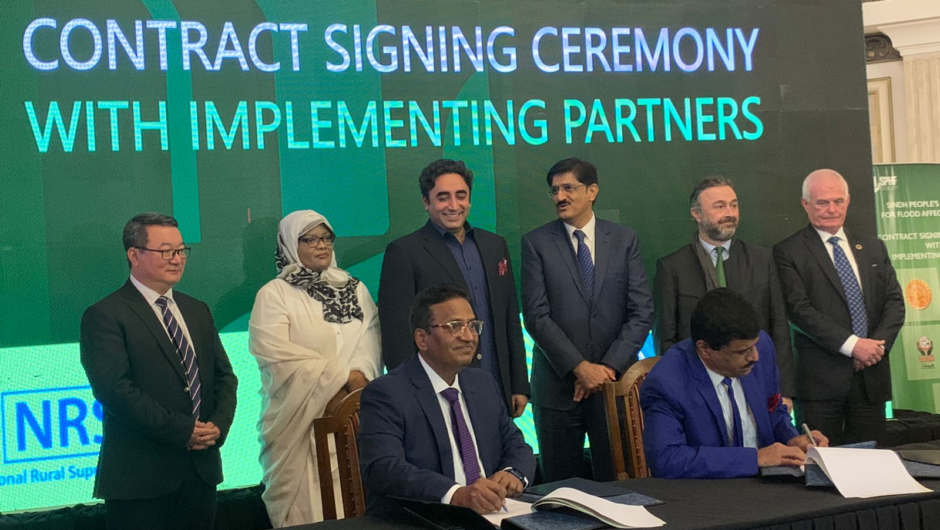 The Sindh government partnered with the World Bank to construct 46,000 climate-resistant homes