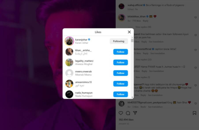 Karan Johar Is A Fan of This Pakistani Actor