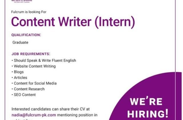 Content Writer Required – Karachi
