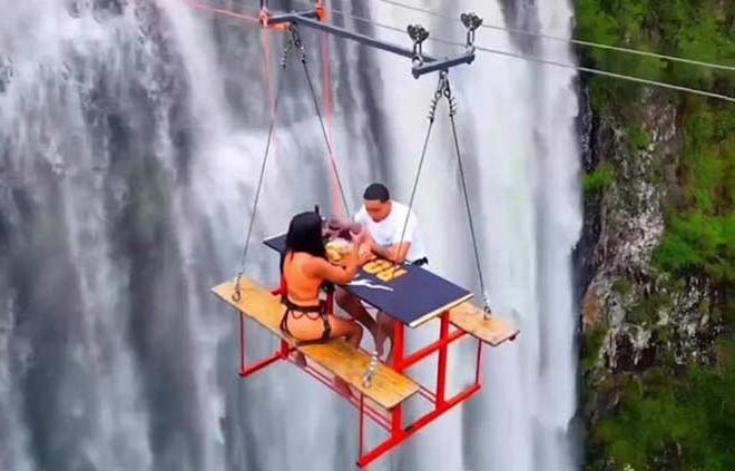 Would You Pay $450 for This Unique Picnic While Hanging 295 Feet Above a Waterfall?