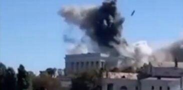 Watch: Moment missile hits Russia’s Black Sea