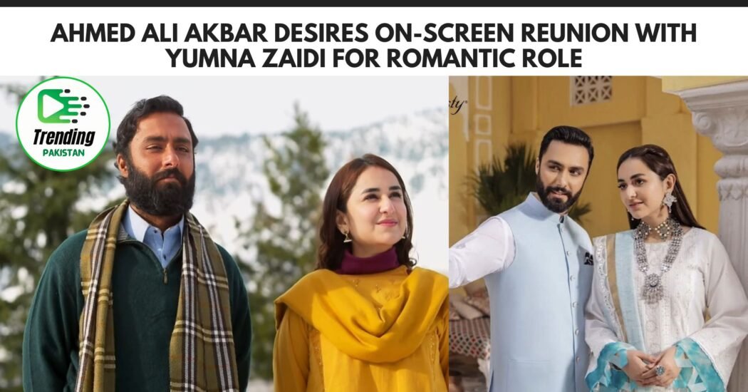 Ahmed Ali Akbar Desires On-Screen Reunion with Yumna Zaidi for Romantic Role