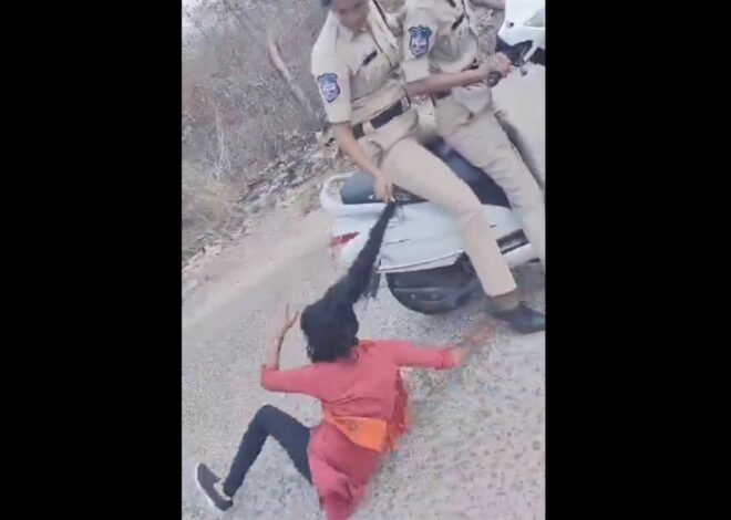 Watch: Indian police drag female student by hair