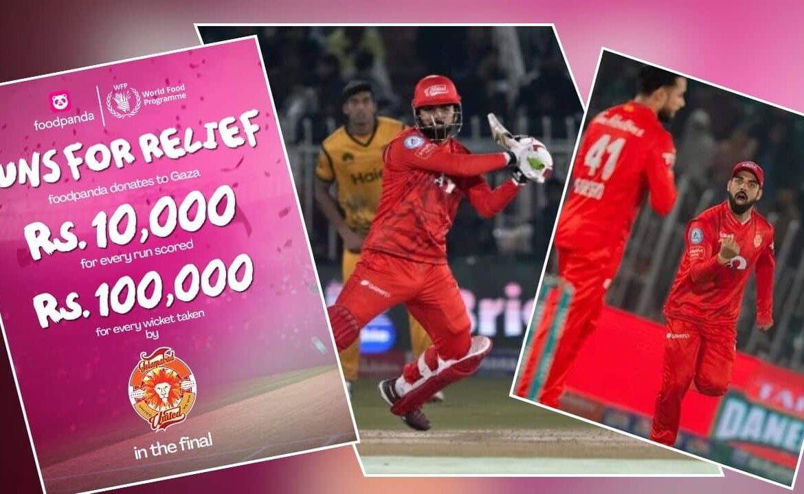 How much will Foodpanda donate to Gaza after PSL 2024 final?