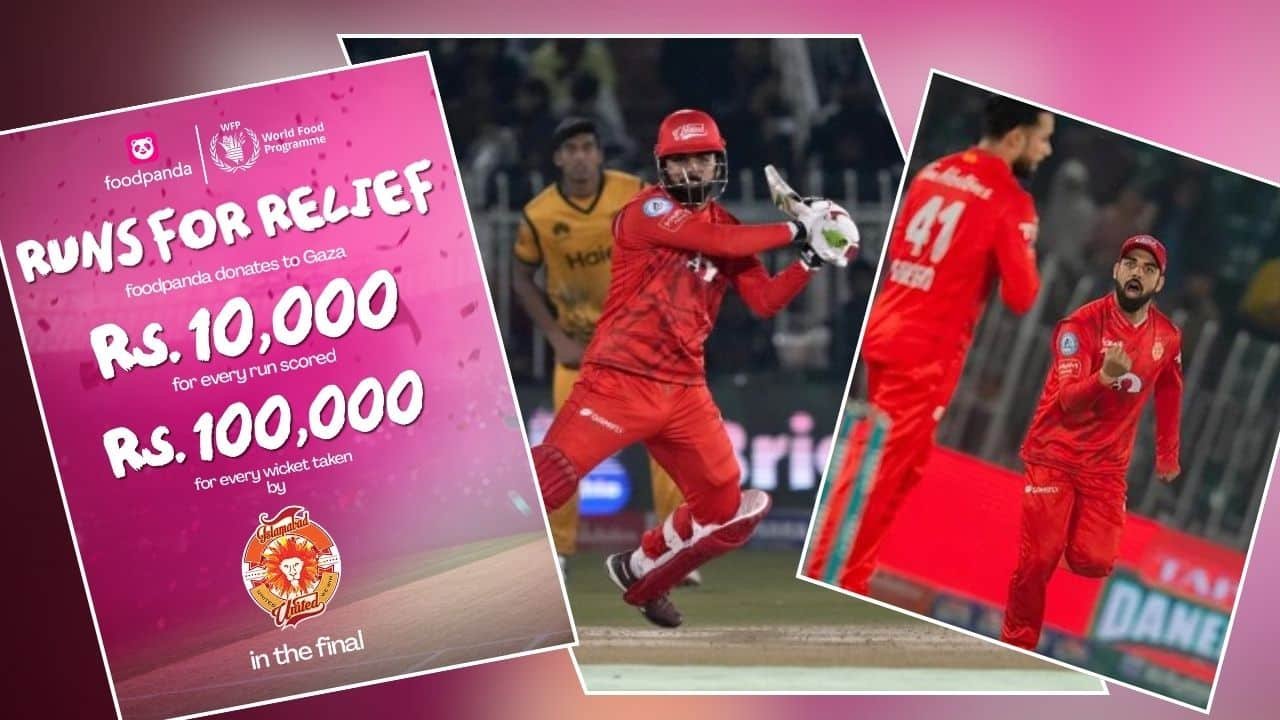 How much will Foodpanda donate to Gaza after PSL 2024 final?