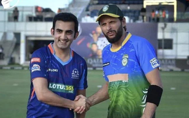 Shahid Afridi reacts as his rival Gautam Gambhir becomes India's new head coach