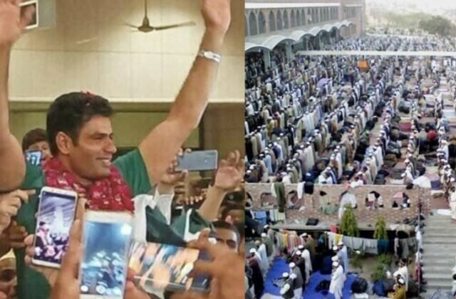 Arshad Nadeem Offers Fajr Prayer at Raiwind Tableeghi Markaz During Homecoming Journey 11 August