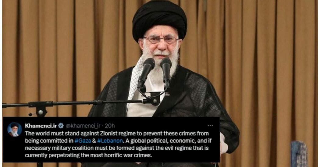 Ayatullah Khamenei's Hebrew X account suspended by Elon Musk