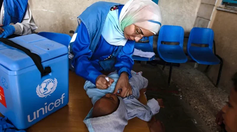 polio vaccination campaign in north Gaza