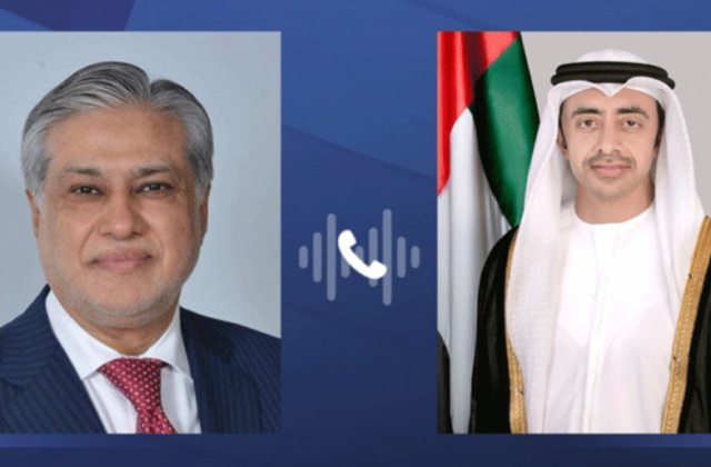 Ishaq Dar Apprises UAE Counterpart of NSC Decisions on Indian Actions