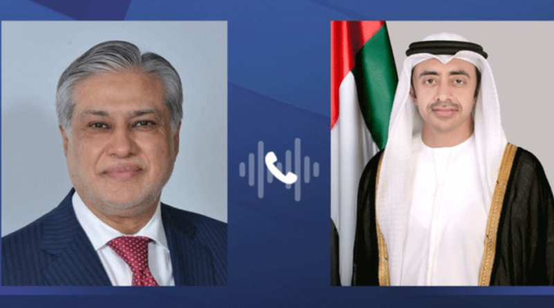 Ishaq Dar Apprises UAE Counterpart of NSC Decisions on Indian Actions