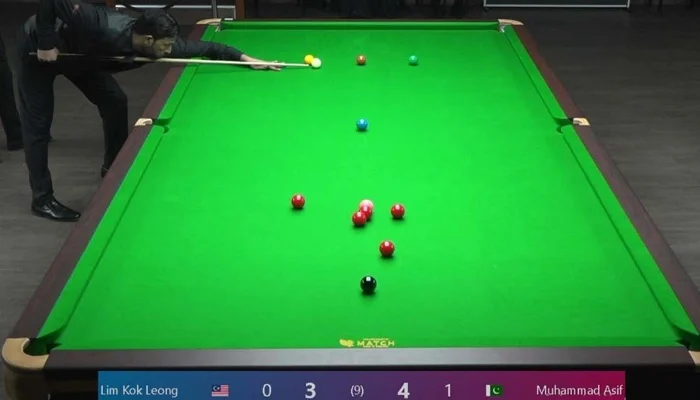 Pakistan’s Veteran Cueist Muhammad Asif Advances to Asian 6-Red Snooker Championship semifinals