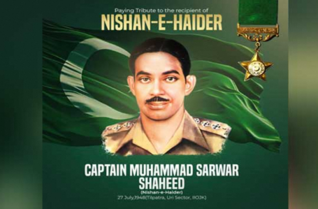 Pakistan Armed Forces Commemorate 77th Martyrdom Anniversary of Captain Muhammad Sarwar Shaheed