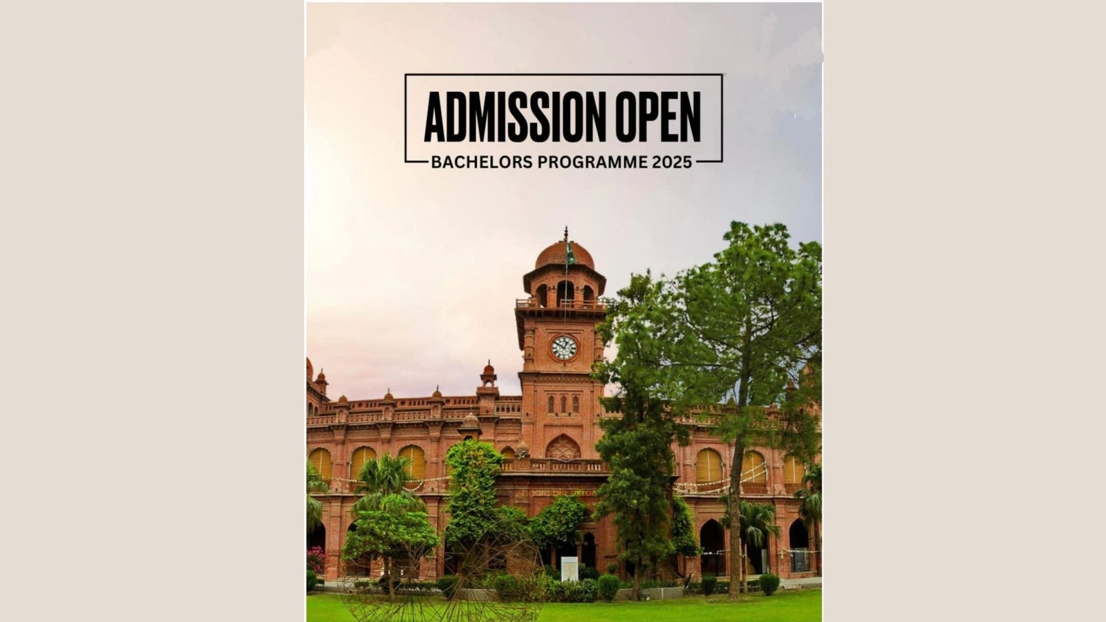 Punjab University Opens Admissions for Undergraduate Programs 2025