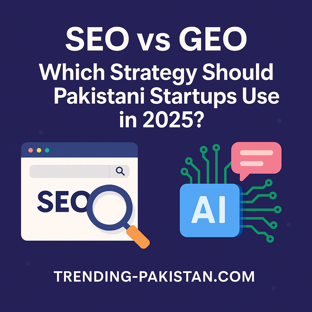 SEO vs GEO: Which Strategy Should Pakistani Startups Use in 2025?