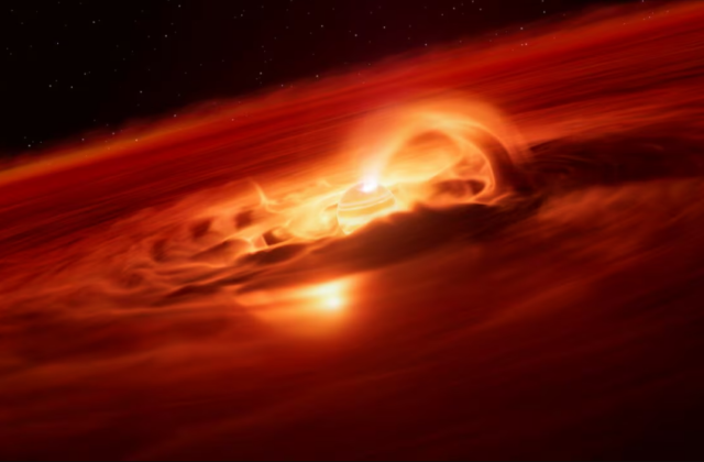 Astronomers Discover Young Rogue Planet Consuming Its Surroundings