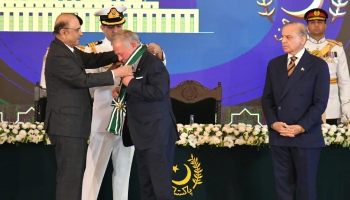 King Abdullah II Awarded Nishan-e-Pakistan for Peace Efforts