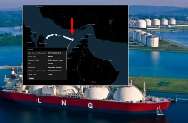 First Post-Conflict LNG Cargo From Qatar Approaches Pakistan Via Strait of Hormuz