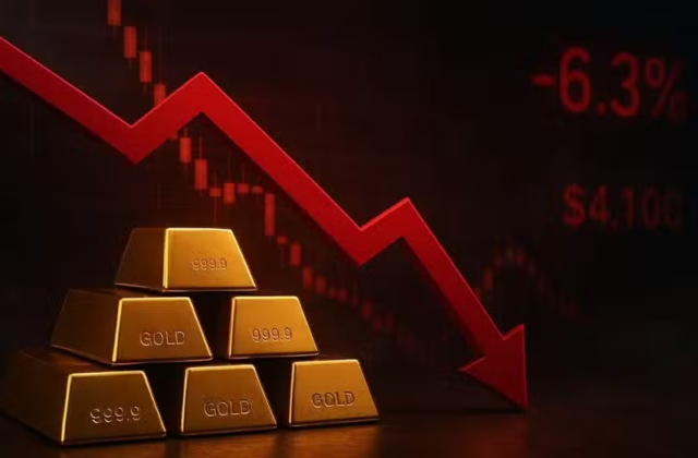 Gold Price Falls Below Rs. 420,000 Per Tola in Pakistan After Sharp Decline
