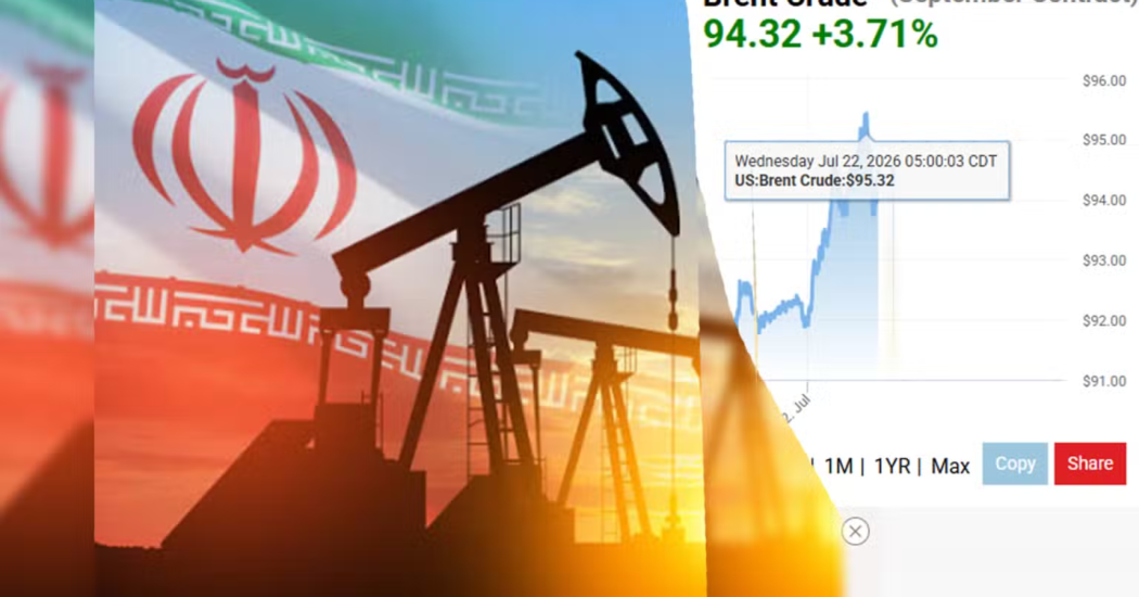 Oil Prices Surge Above $95 Per Barrel as US-Iran Tensions Shake Global Energy Markets