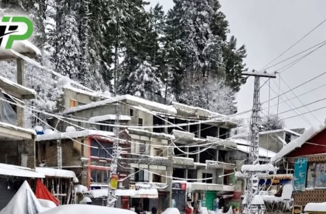 Galiyat first snowfall covering Nathiagali and Ayubia in winter 2026